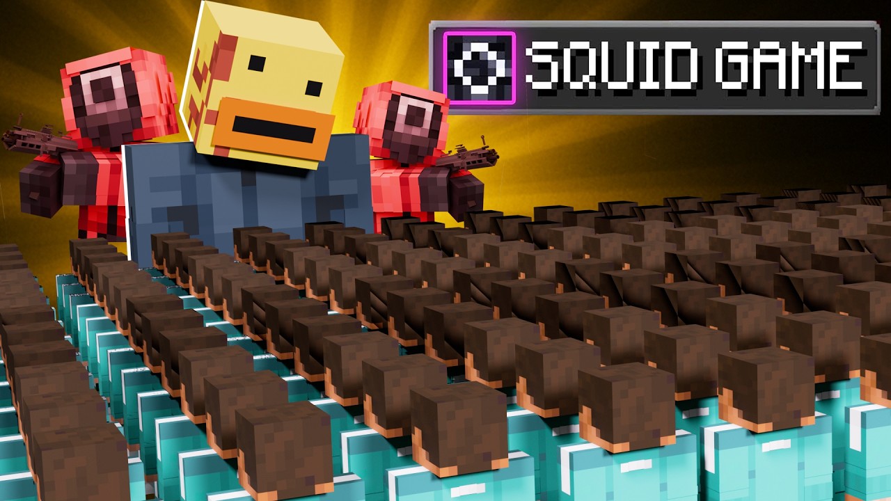 100 Kişiyle Minecraft'ta SQUID GAME Oynuyorum!