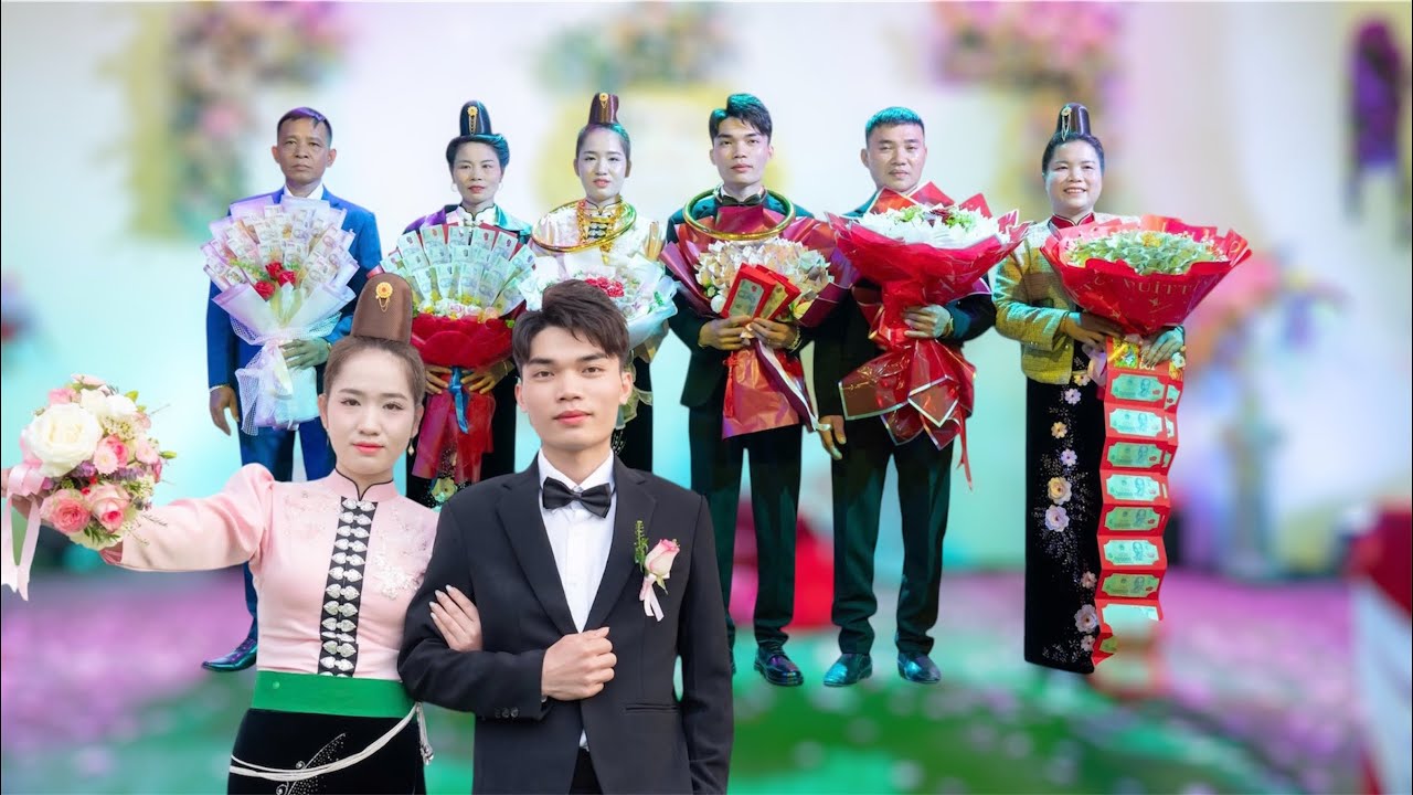 TOÀN CẢNH ĐÁM CƯỚI NGƯỜI THÁI ĐEN BẢN CHE PHAI 1 CHÚ RỂ VIỆT PHÒNG & CÔ DÂU NGỌC ĐÀO