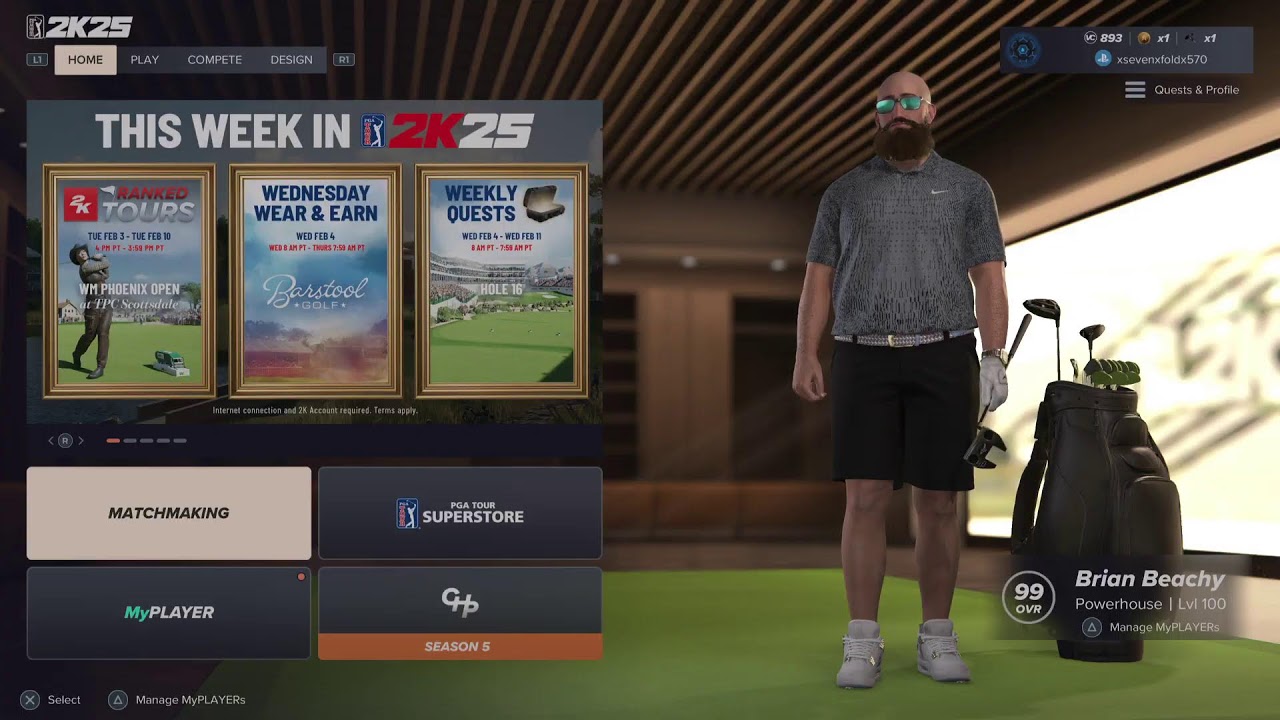PGA TOUR 2K25 Matchmaking with Eddie #beachy #570 #pgatour2k25 #pro-am