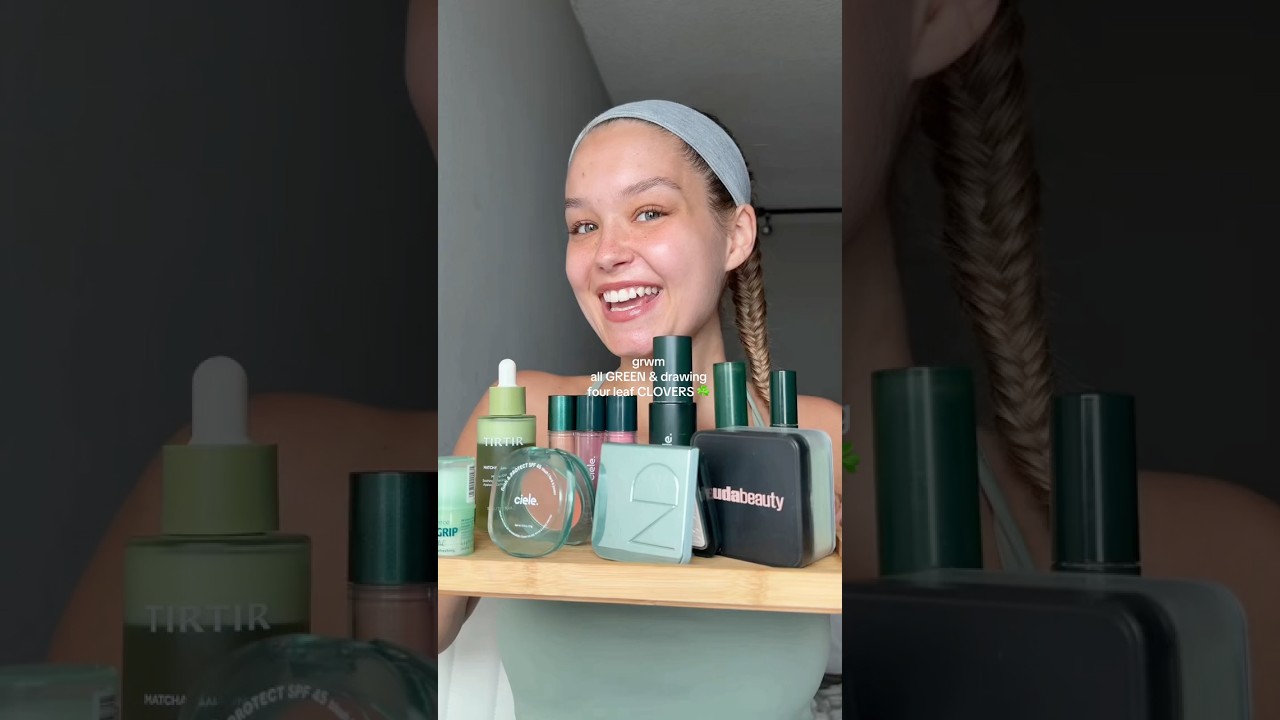 Всё ещё не умею рисовать, ха-ха ☘️✨🌈💚 С Днём Святого Патрика! #stpatricksday #green #makeupchallenge