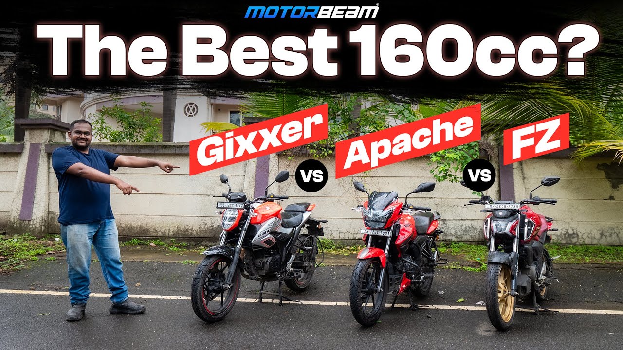 Best 160cc Bike? TVS Apache RTR 160 2V vs Suzuki Gixxer 155 vs Yamaha FZ-S V4 | MotorBeam