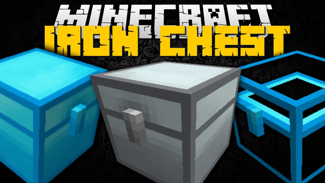 Minecraft: IRON CHEST MOD (OBSIDIAN CHEST, SILVER CHEST & TROLL CHEST) Mod Showcase