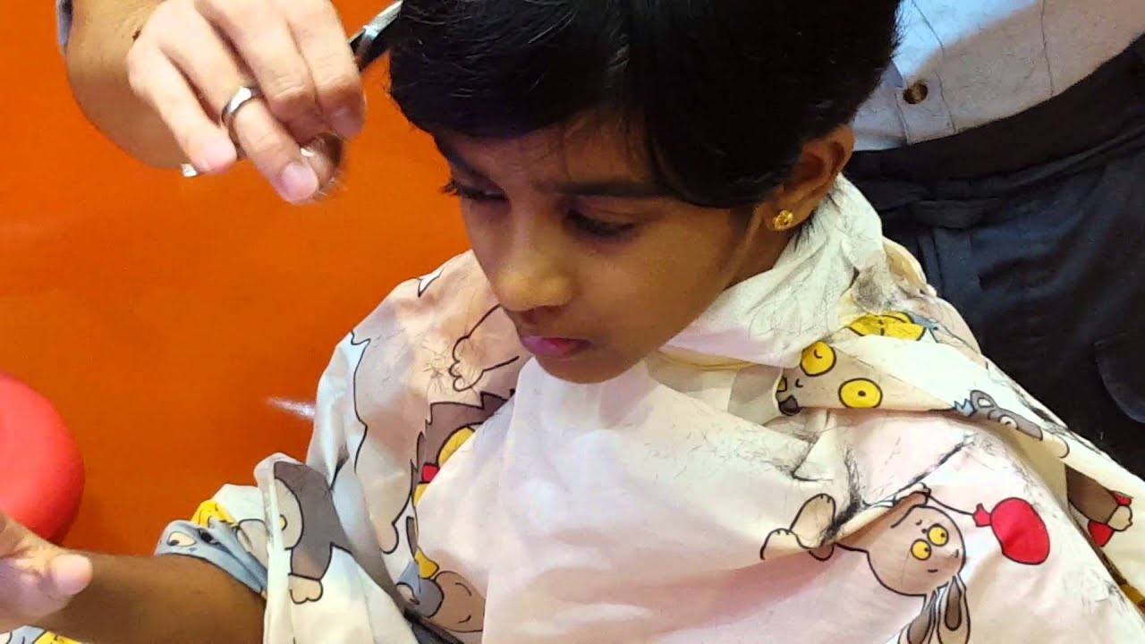 Baby (Aadhira) Hair cut at singapore QB house