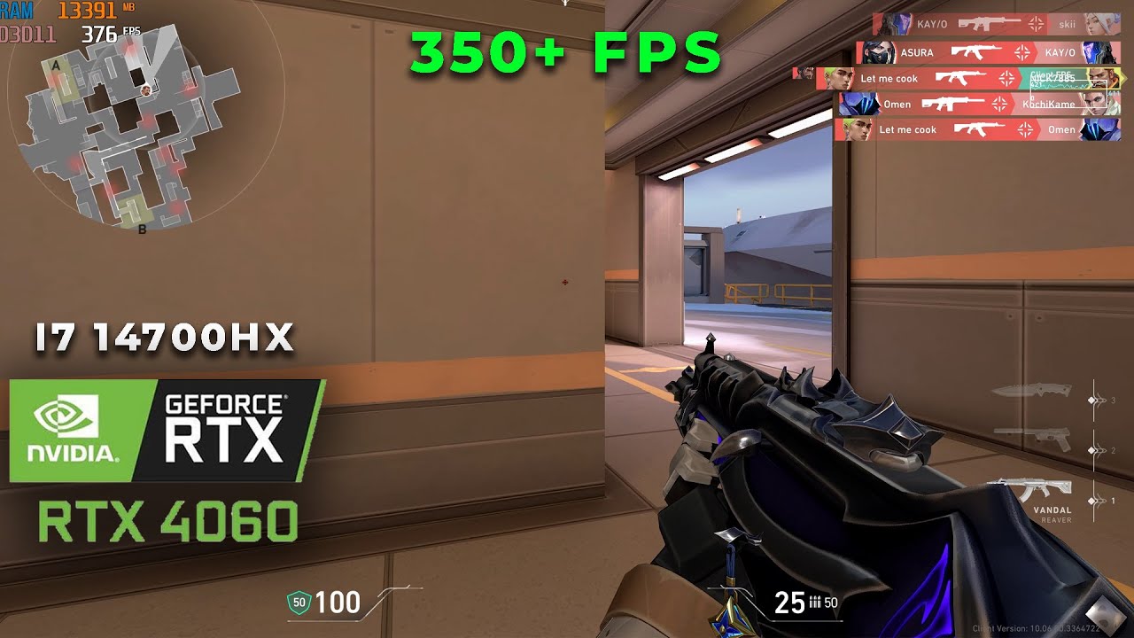 VALORANT Gameplay on Acer Predator Helios Neo 16 (  i7 14700HX RTX 4060 )