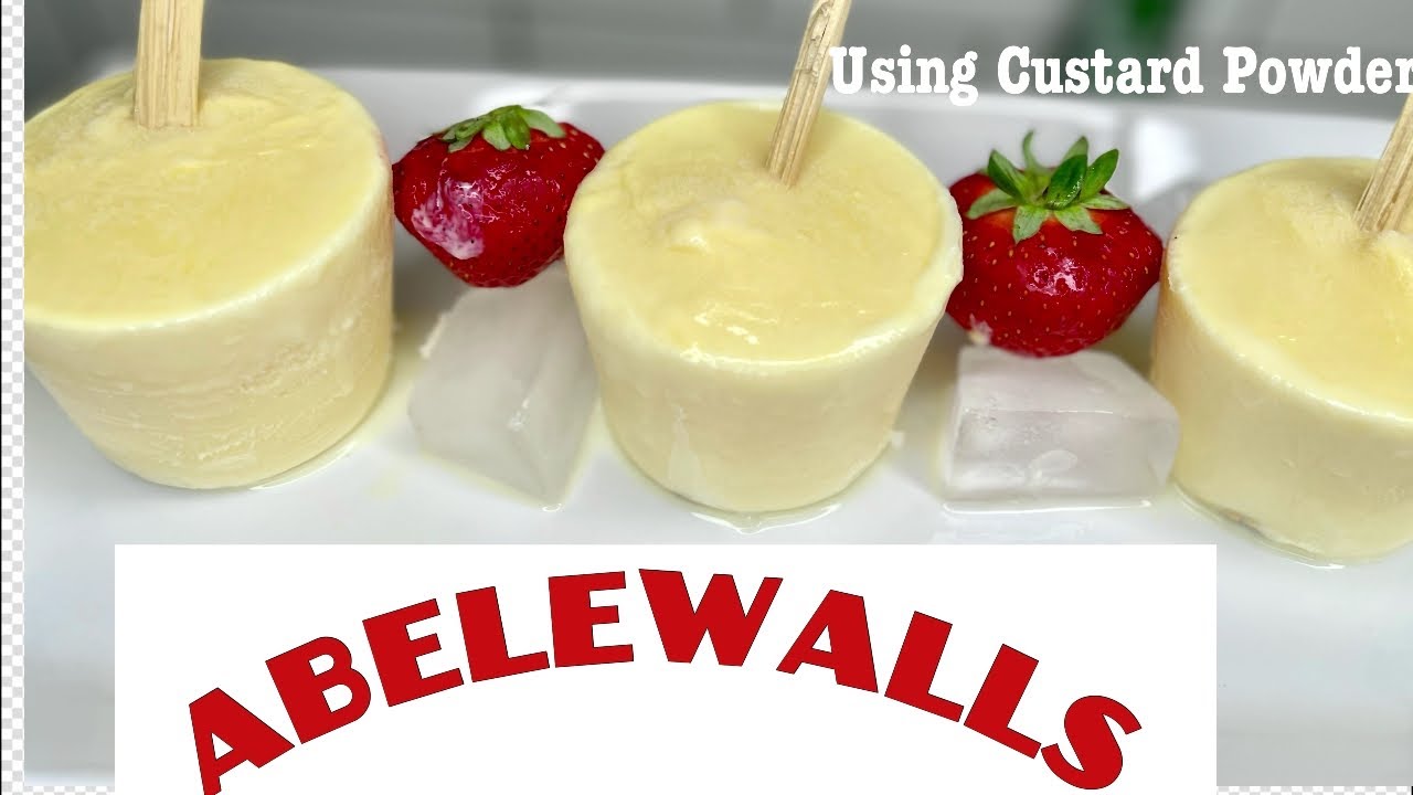 ABELEWALLS| GHANAIAN ICE CREAM | USING CUSTARD POWDER | #ABELEWALLS| LOVYSTOUCH