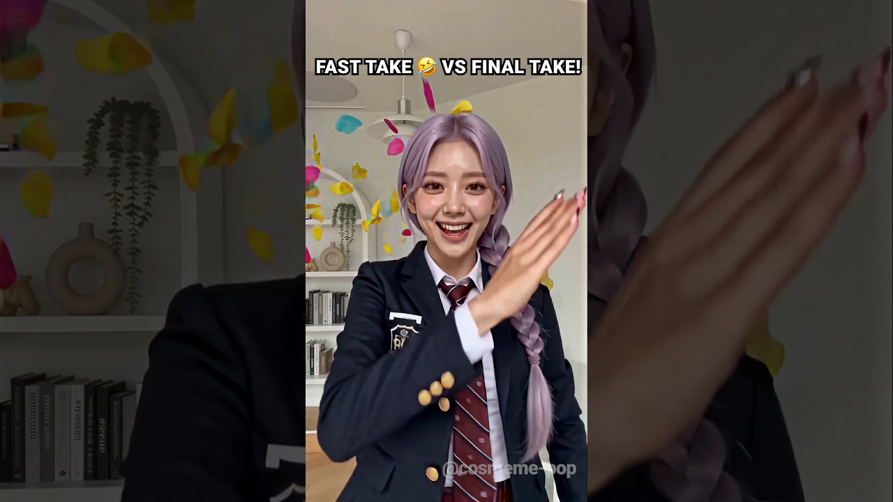 Pierwsza pr&oacute;ba kontra ostateczny wynik 🎉#kpop #parodia #mem