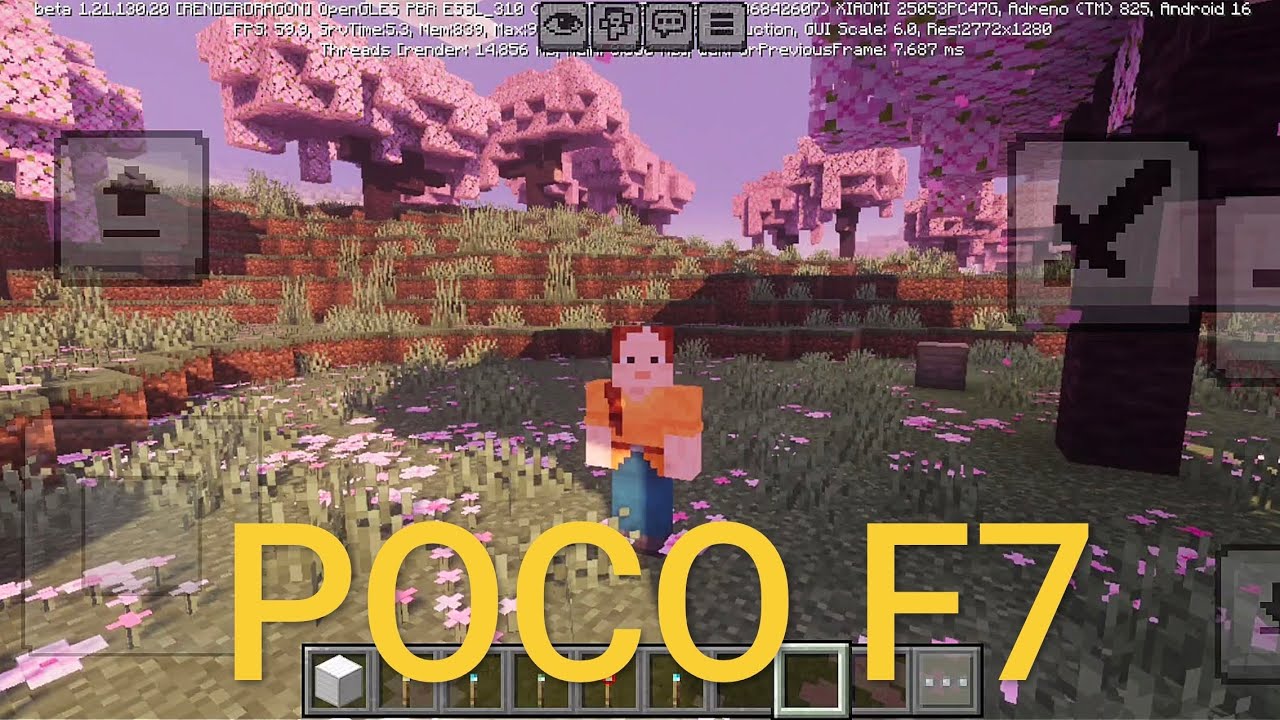 Minecraft with prizma visuals on POCO F7 | SNAPDRAGON 8S GEN 4