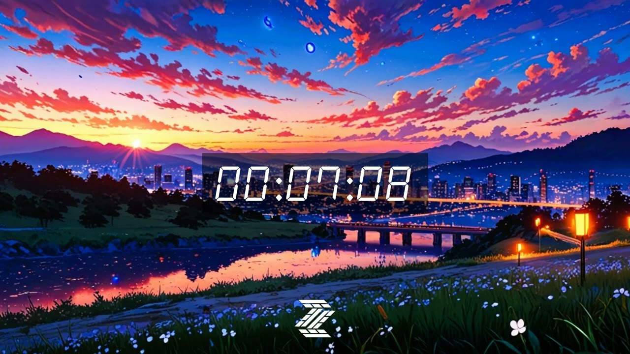 20-Minute Digital Timer | Tranquil Cherry Blossom Haven | TimelyFlow