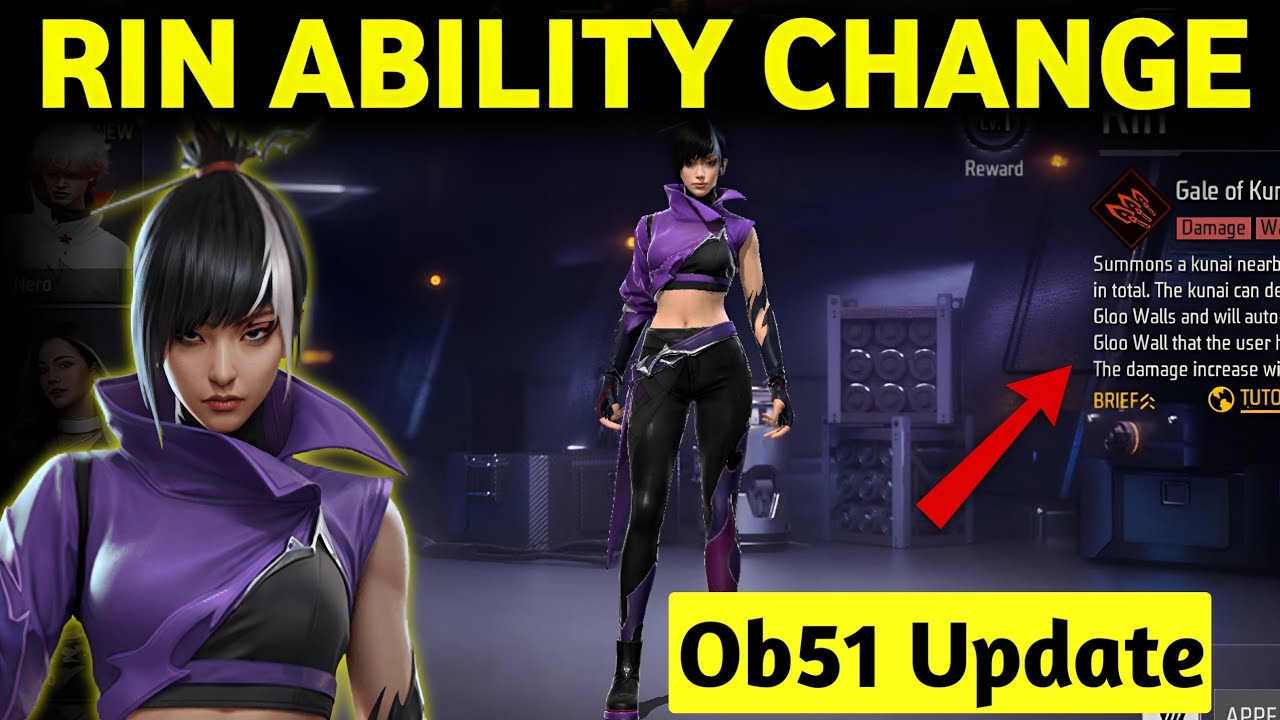Rin Character New Ability | Rin Character Ability Change After Update | Free Fire Rin Character