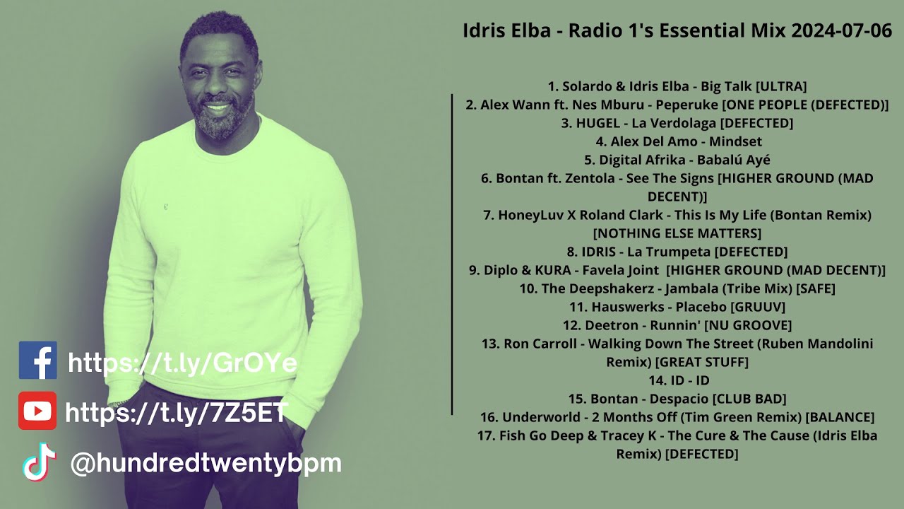 Idris Elba - Radio 1's Essential Mix 2024-07-06 with Tracklist