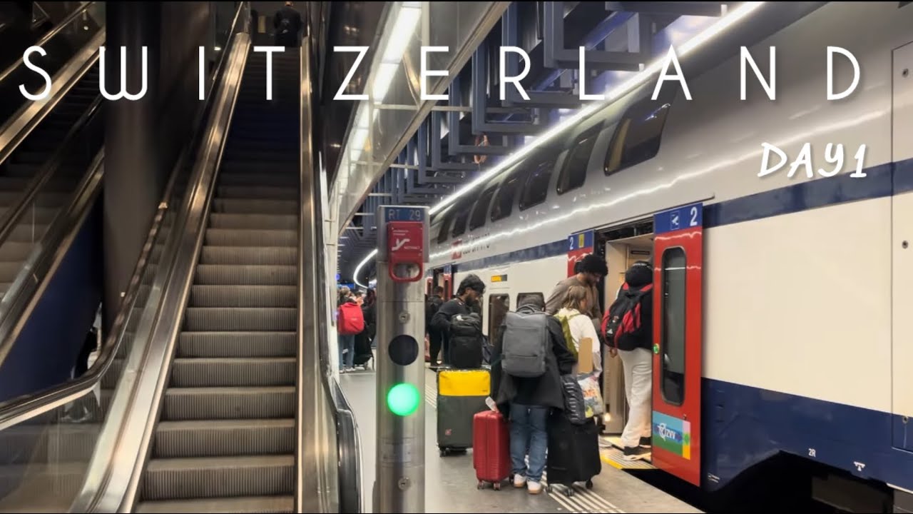 瑞士🇨🇭Day 1| 移動日、蘇黎世機場✈️超市採買、Visp山腰上民宿🤍