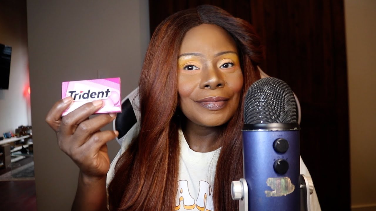 Trident Bubble Gum New Pack ASMR Chewing Sounds