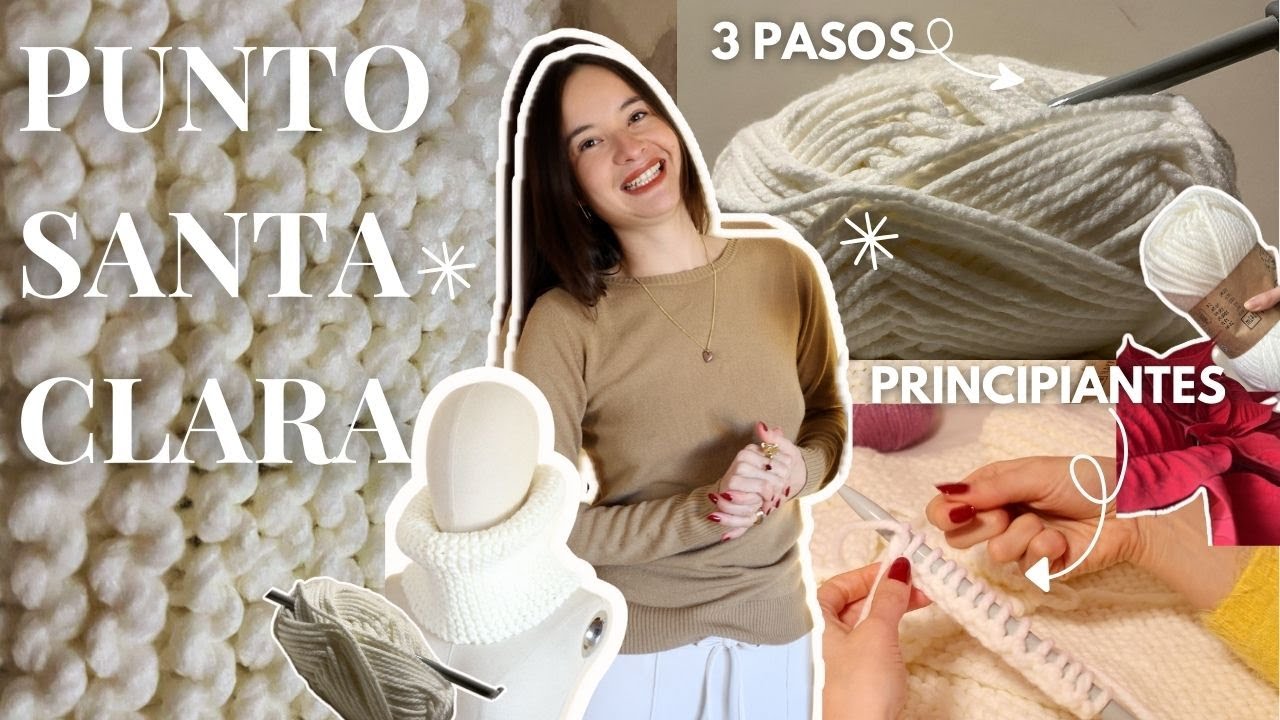 3 PASOS para aprender a tejer a dos agujas con lana / punto bobo🧶principiantes, agujas y nudos