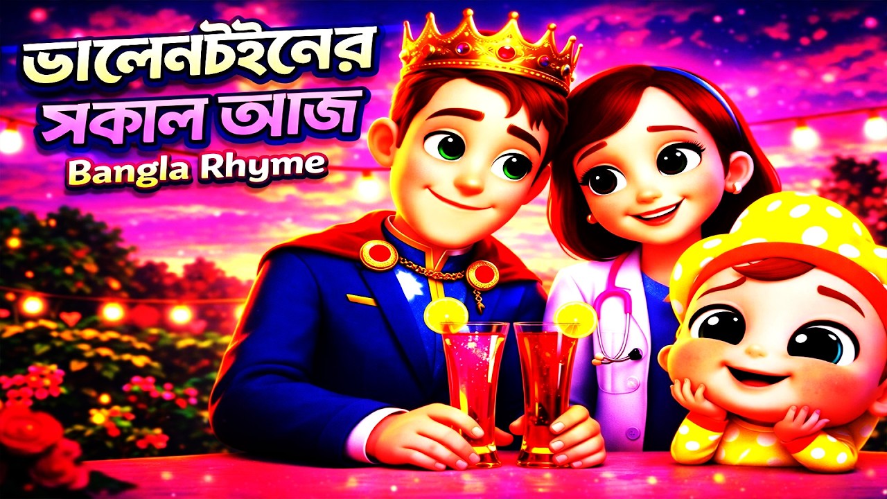 ভ্যালেন্টাইনের সকাল আজ,| Bangla Rhymes for Kids | Bengali Nursery Rhyme#AIViralDoctor