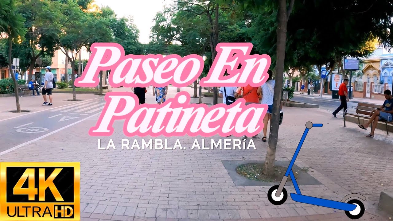 Estupendo paseo por la rambla de Almería en 4K UHD (España) 2024