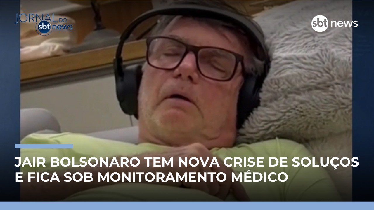 Bolsonaro passa mal e é monitorado após crise de soluços na Papudinha | #JornaldoSBTNews
