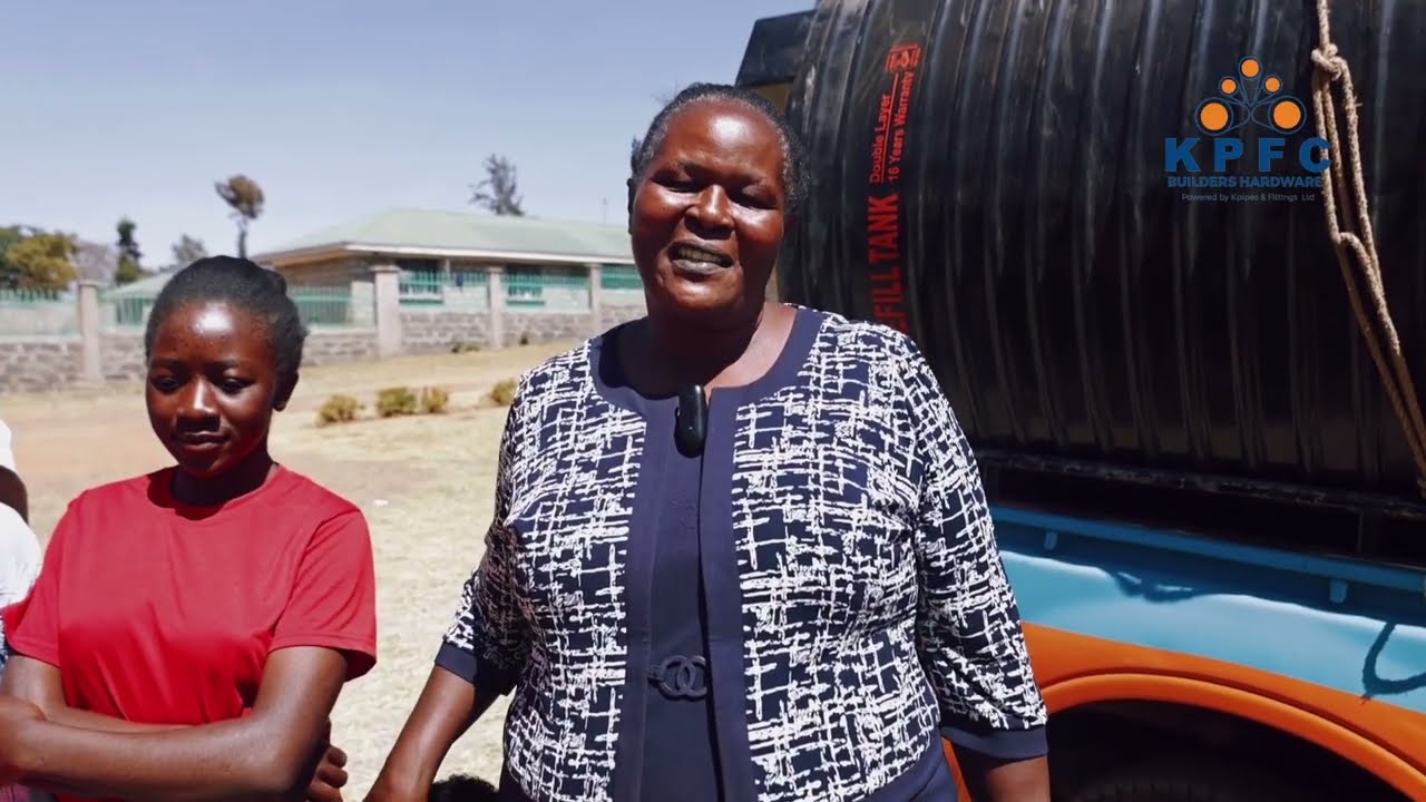 Kpipes Donating a tank to Eldoret Children's Rescue Centre