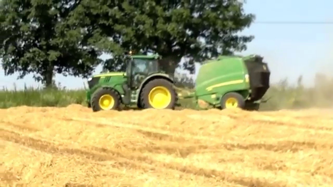 John Deere 6190R + JD 990 - Engine Sound !