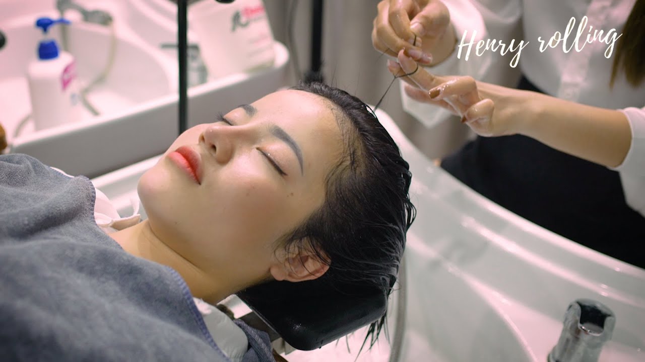 Asmr HAIR CRACKING, HAIR PULLING & Hair Washing with Gem Tool at New Seoul Hair Salon