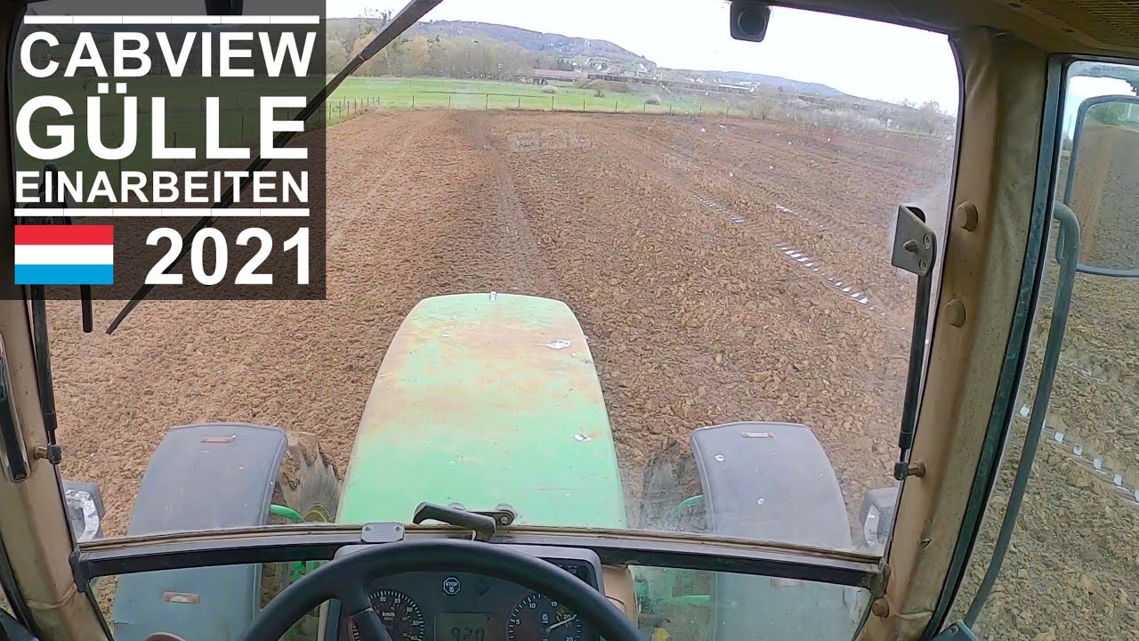 [Cabview] G&uuml;lle einarbeiten | John Deere 6900 // Sulky Cultiline HR 3000.19 | Luxemburg 2021