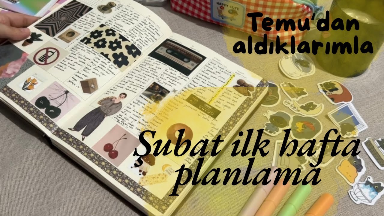 Şubatın ilk haftasını planlayalım || Temudan aldığım sticker ve renkli kağıtlar 