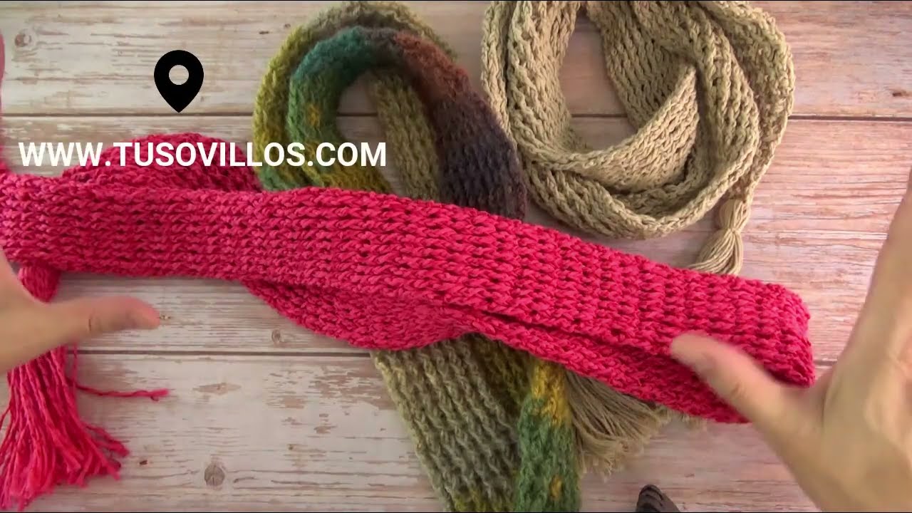PAÑUELO TEJIDO EN  CROCHET FACIL