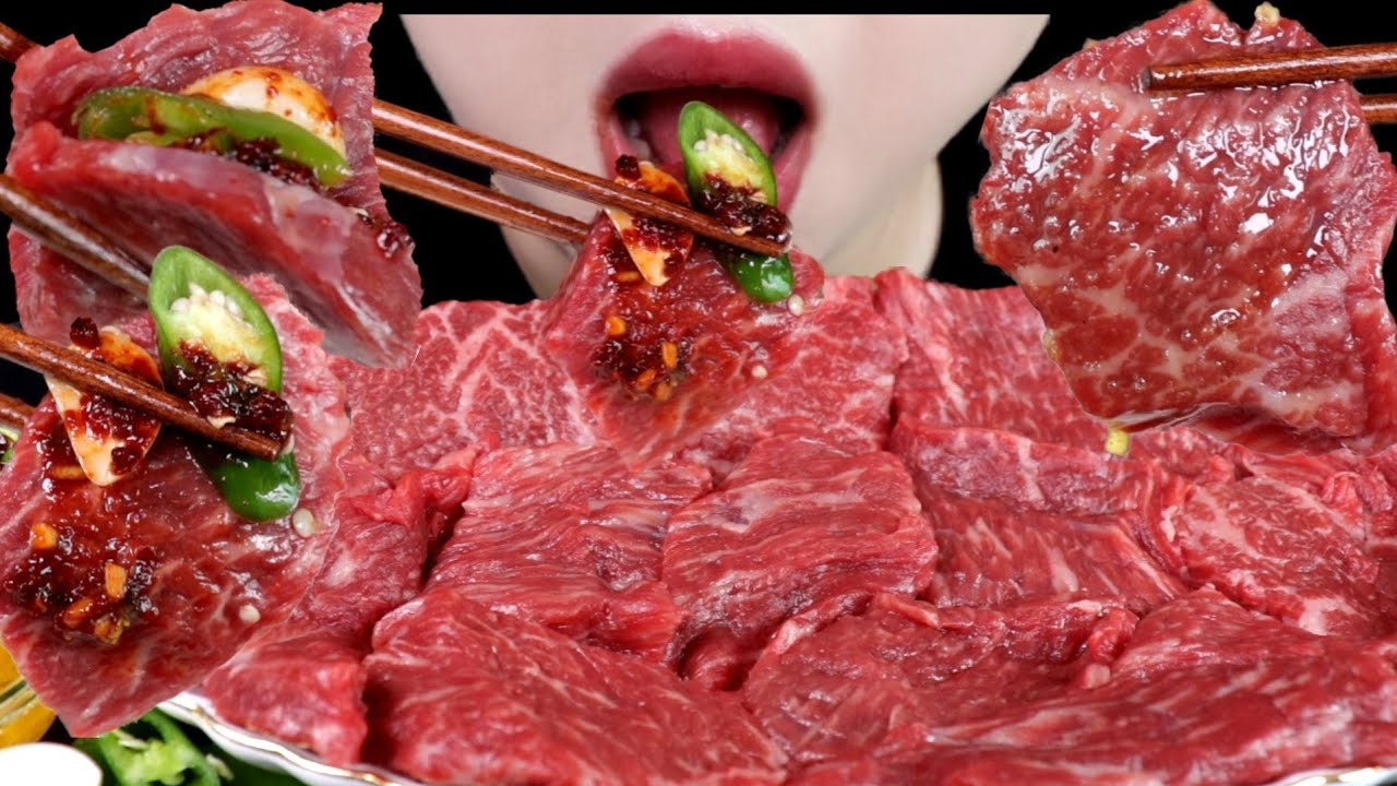 ASMR 뭉티기 리얼사운드 먹방