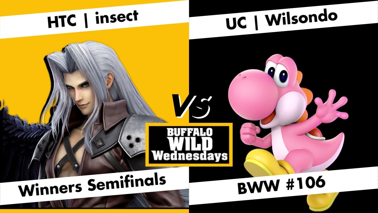 Buffalo Wild Wednesdays #106 - Winners Quarterfinals - insect (Sephiroth) v. Wilsondo (Yoshi) - SSBU