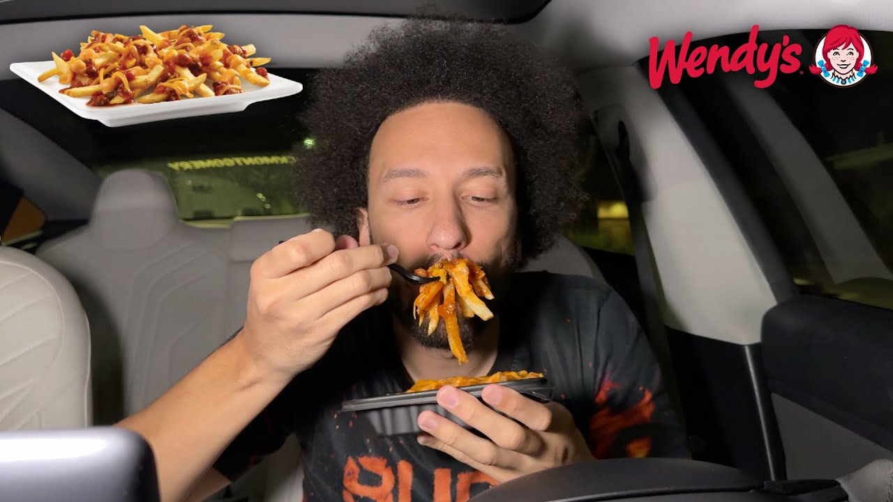 Обзор еды Wendy's Chili Cheese Fries 4K