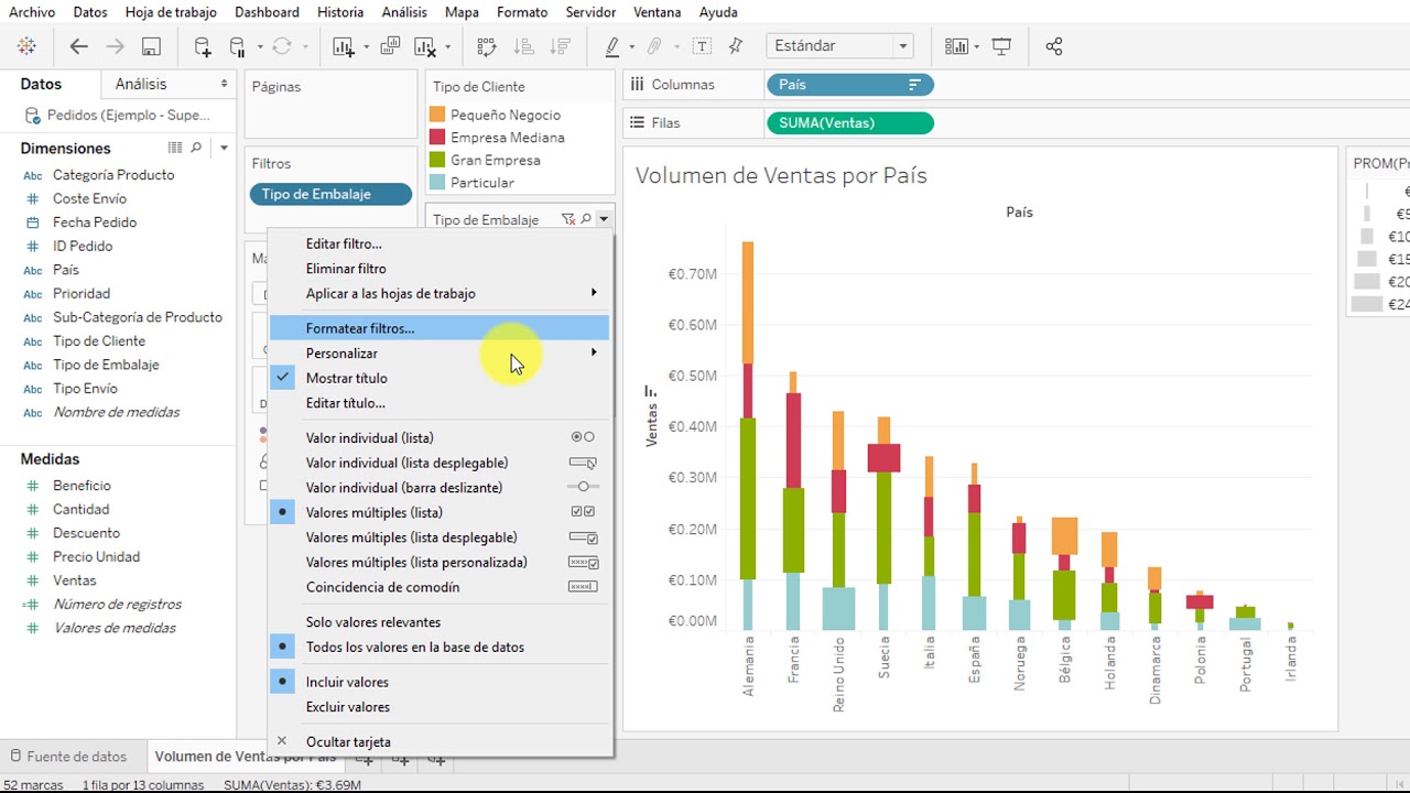 Filtros en Tableau Desktop