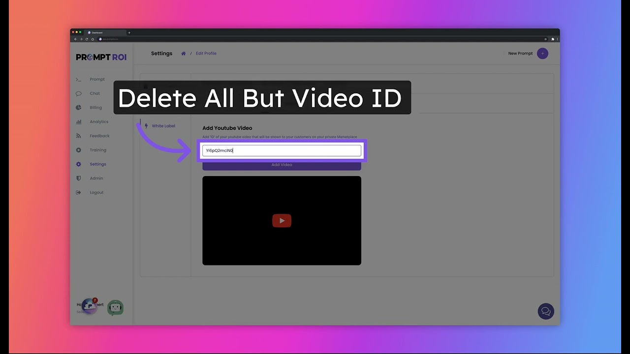 How to Add a Welcome Video to Your PromptROI White Label Marketplace