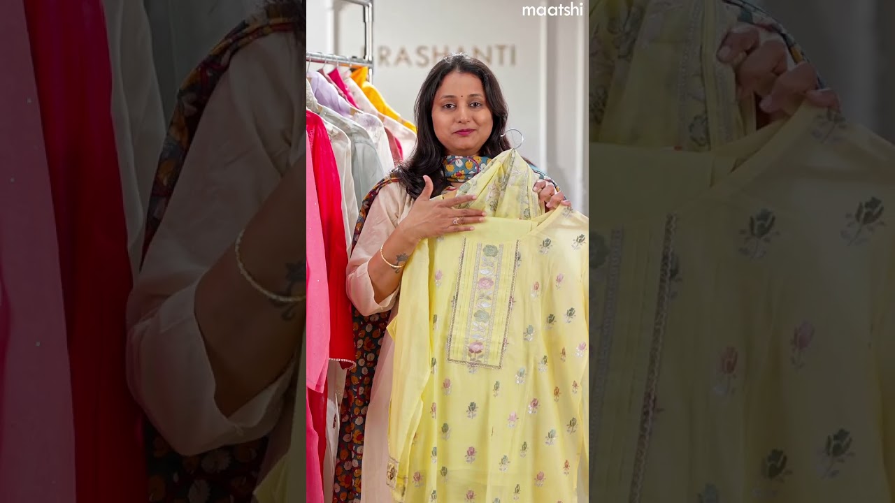 Premium Mul Chanderi Dress Materials | Semi Stitched by Maatshi