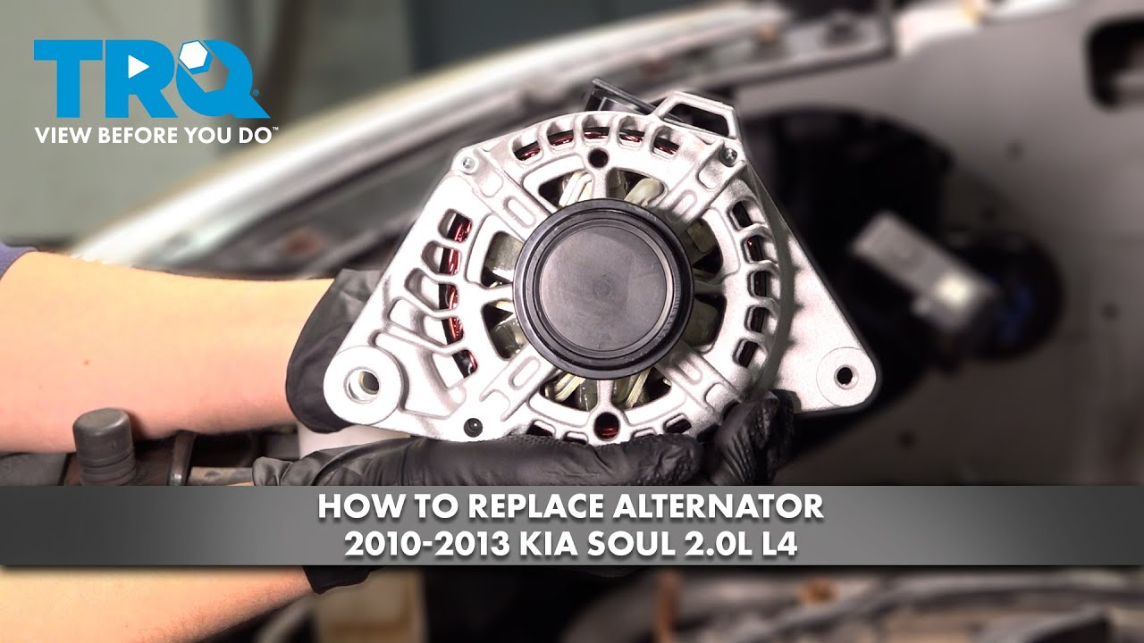 Как заменить генератор Kia Soul 2.0L L4 2010-2013