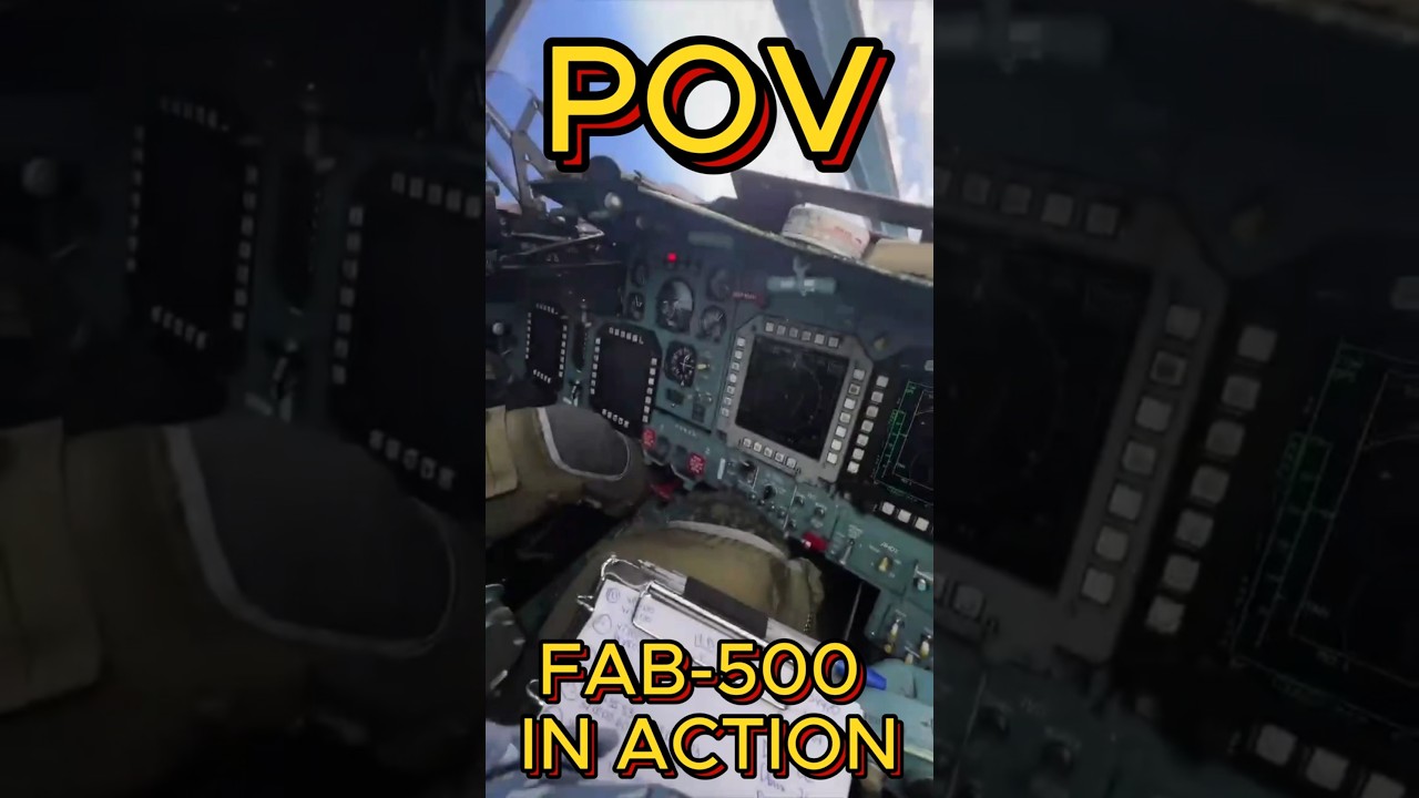 Russian Su-34 Pilots Witness Precision Drop of Four FAB-500 Glide Bombs | War Footage #pov #army