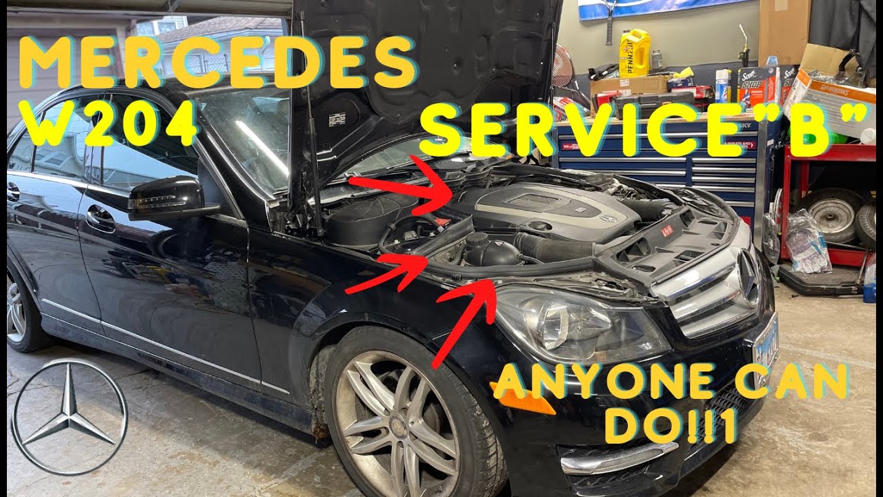 2008-2014 Mercedes C300 Service B (очень просто!!) также известный как тюнинг