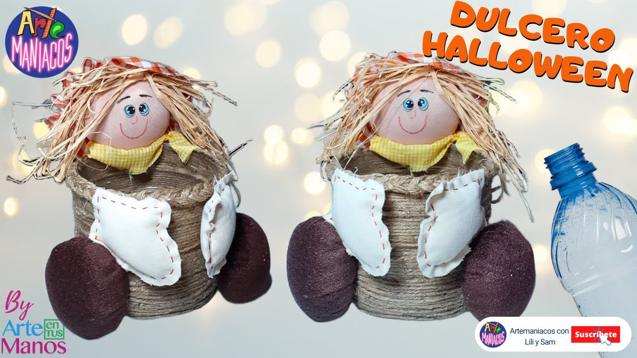 🔴Crea Tus Propios DULCEROS PARA HALLOWEEN, Espantapájaros Fáciles Con @Artemaniacos con Lili y Sam