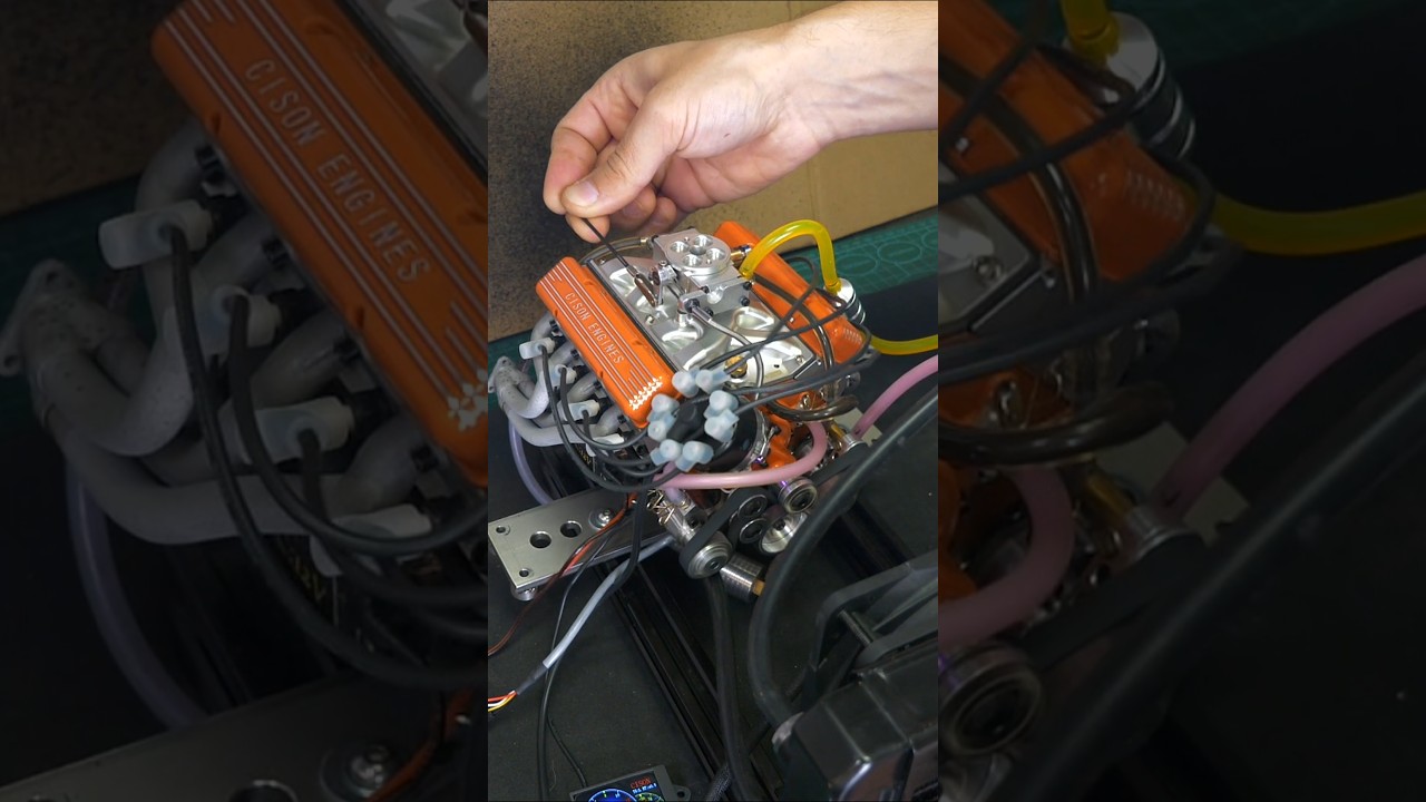 REAL 44cc Micro V8 #rc #engine #v8