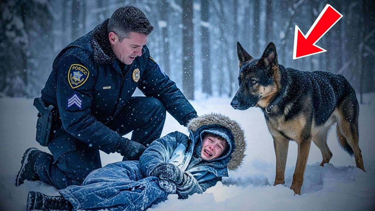 A Stray German Shepherd Led The Officer To A Lost Boy In The Blizzard–What Followed Shocked Everyone