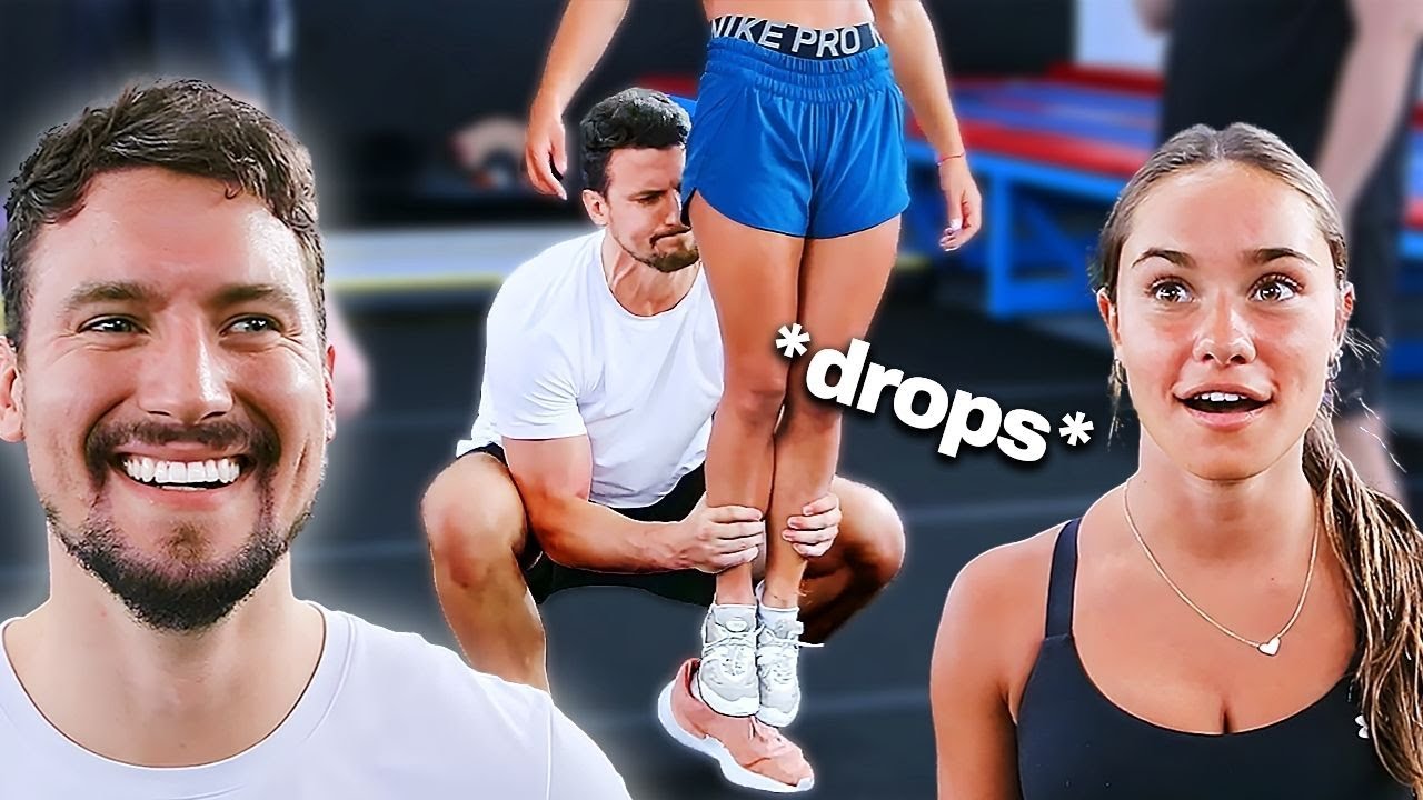Arrogant cheerleader tries showing off