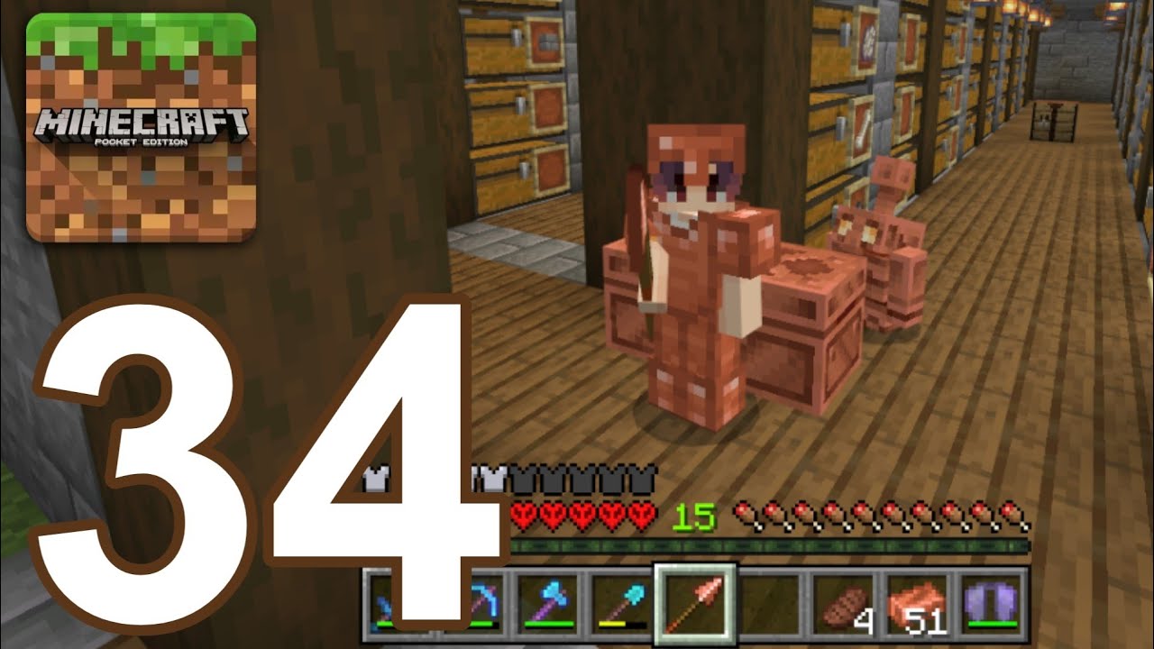 Minecraft: Bedrock Edition Part 34 - Gameplay Walkthrough Part - Copper Spear