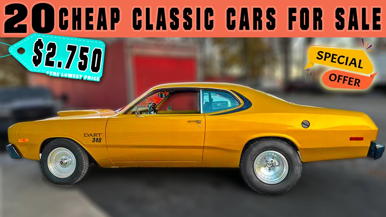 GARAGE GOLD! 20 Classic Cars For Sale Under Budget Today !