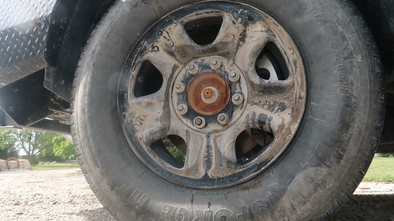 Removing chrome cladding from RAM wheels.