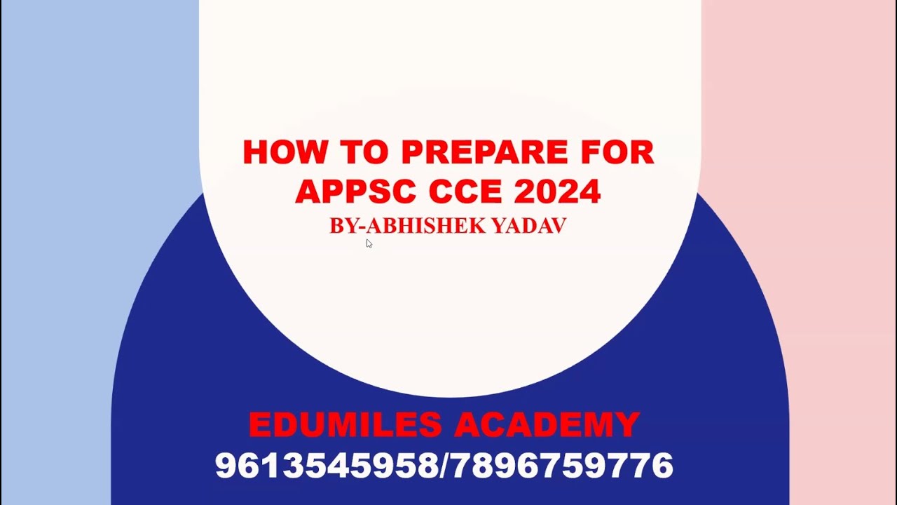 How to Prepare for APPSC CCE 2024 | Expert Tips and Strategy for Success