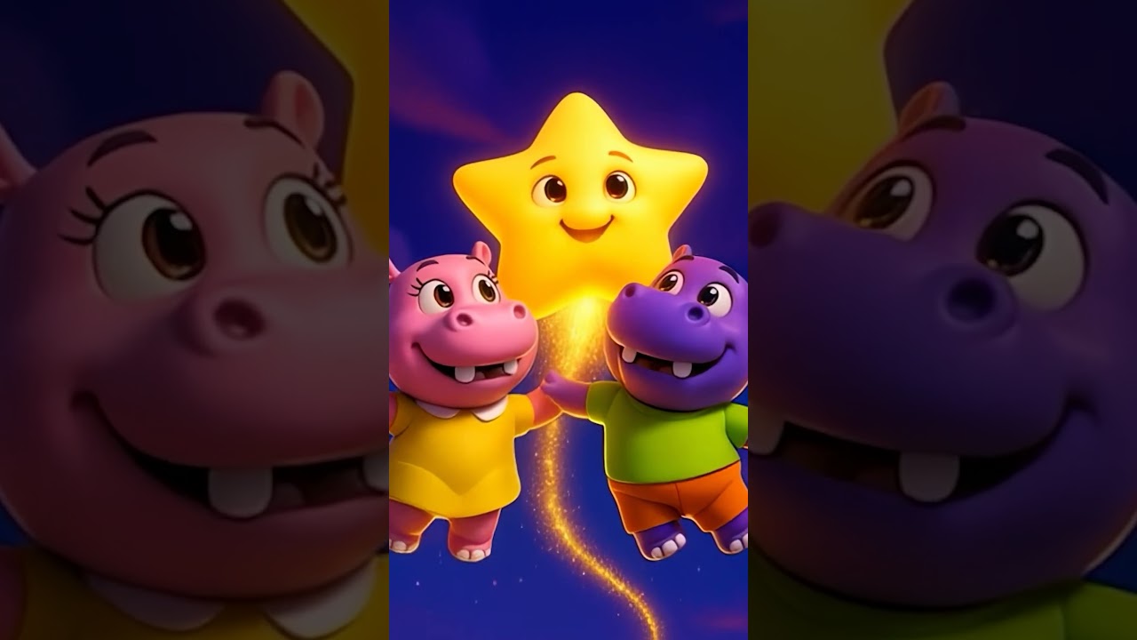 Twinkle Twinkle Little Star 🌟 Lullaby for Babies - Hello Hippo #nurseryrhymes #shorts #foryou