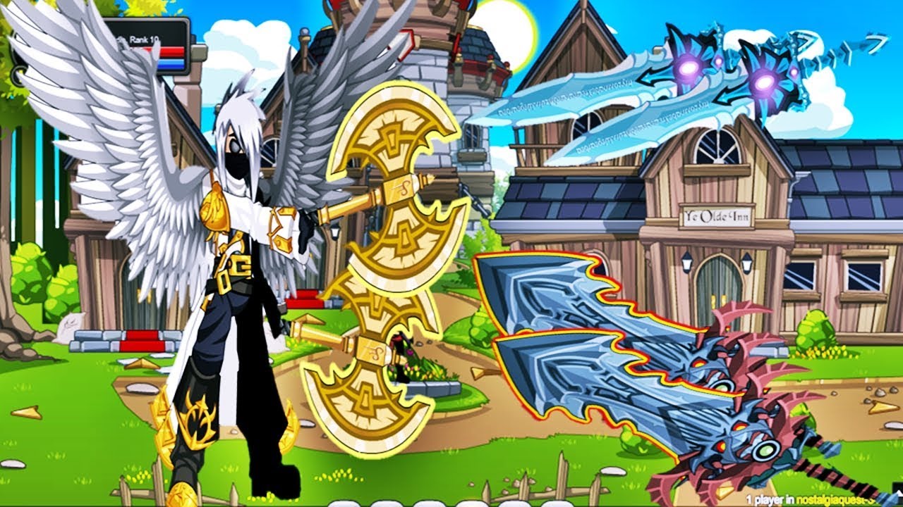[AQW] NOSTALGIAQUEST GETTING DUAL BLOD AND THE BEST WEAPONS NULGATH + RARE SHOPS EXCLUSIVE!