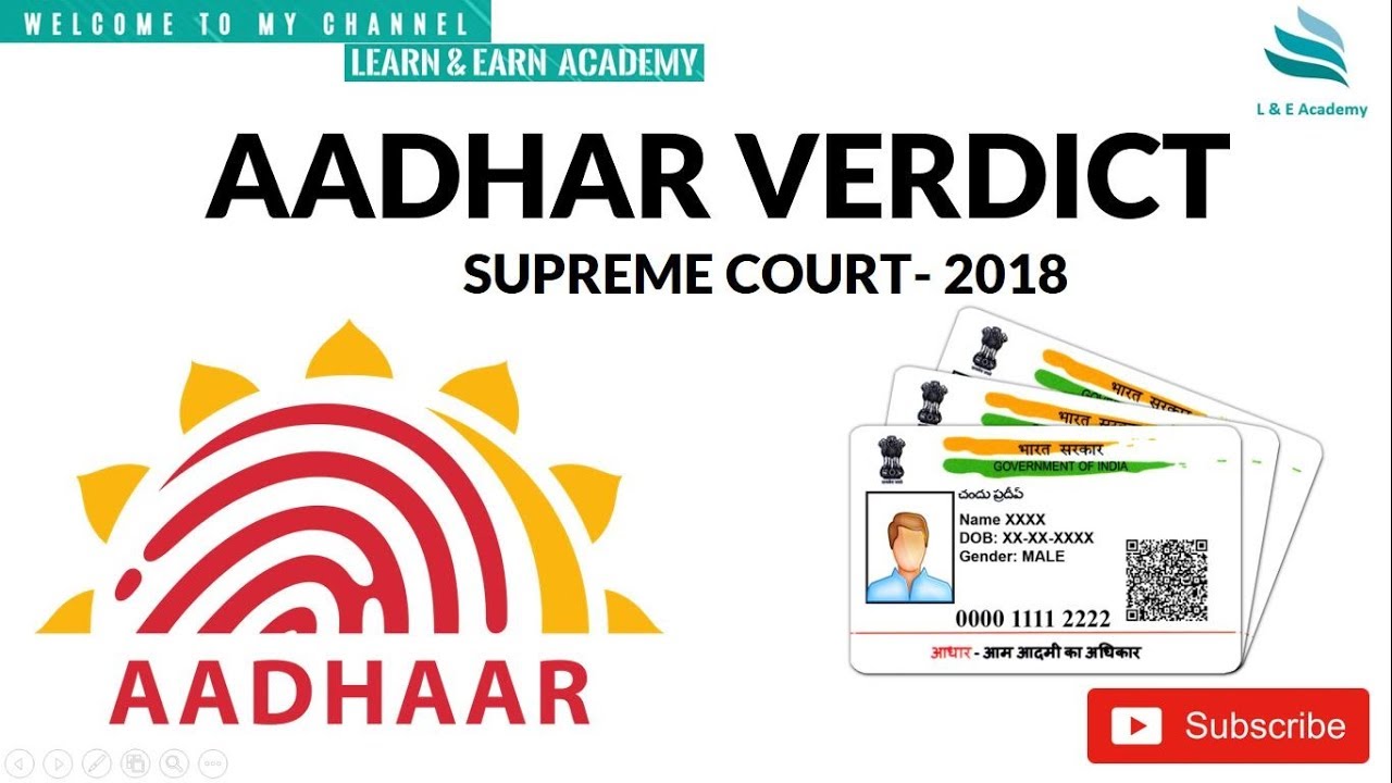 AADHAR Verdict by Supreme Court