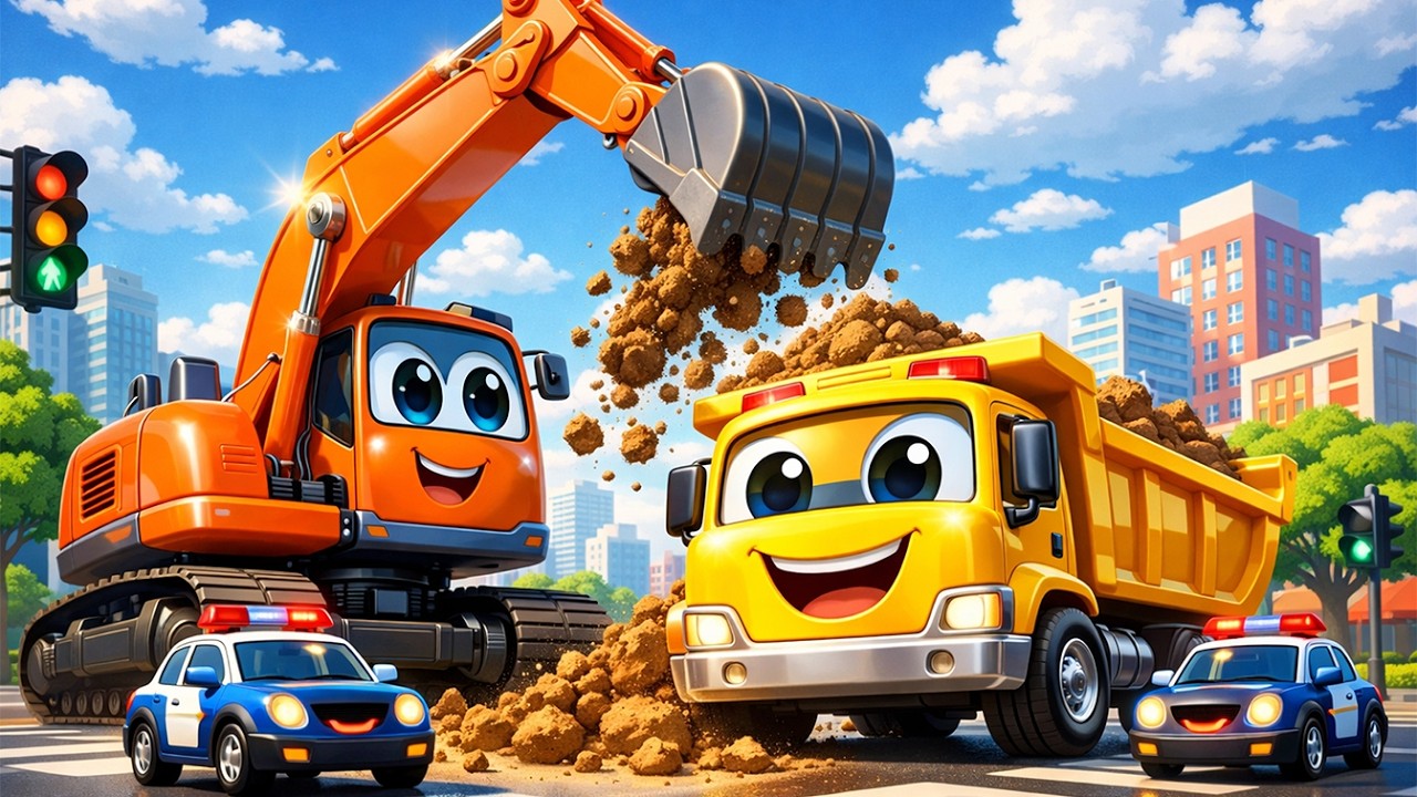 Heavy Duty Excavator & Dump Truck Take Over the City! 🚧🏗️ | Ultimate Construction Crew!
