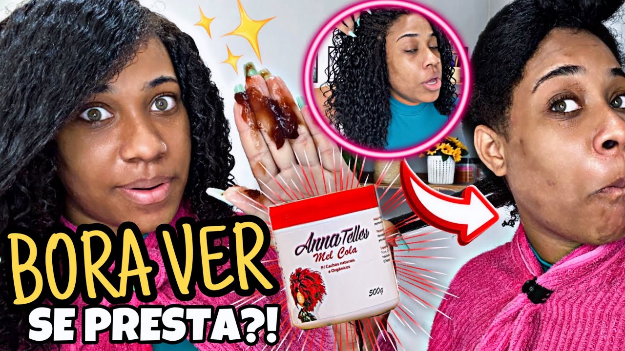 BORA VER SE PRESTA?! TESTEI um PRODUTO que PROMETE DEFINIR até o CABELO 4C 😱 MEL COLA ANNA TELLES