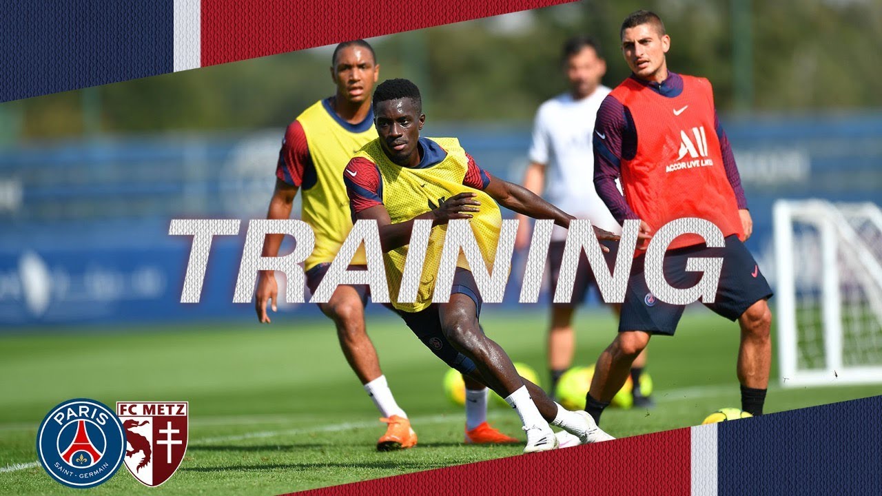 ⚽️ L'entra&icirc;nement avant Paris Saint-Germain v FC Metz 🔴🔵