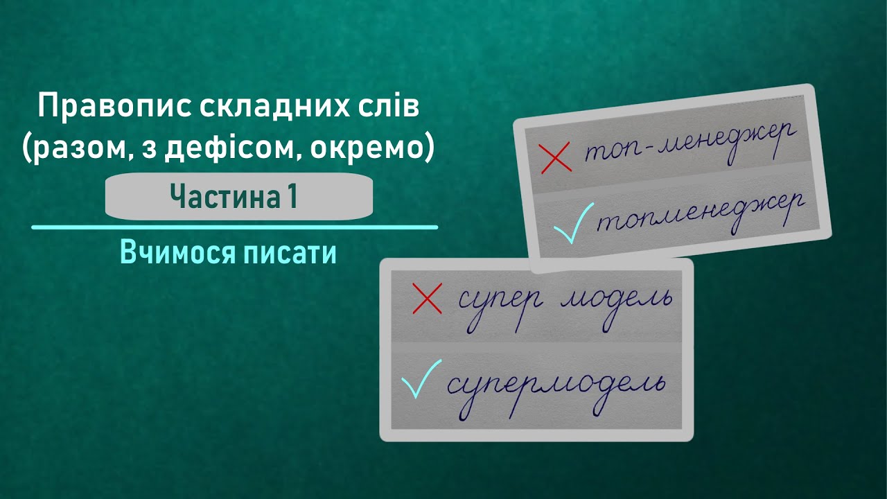 Правопис складних слів (разом, з дефісом, окремо) | Частина 1 | Слова з іншомовним компонентом